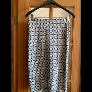 ZARA: Blue and white pencil skirt